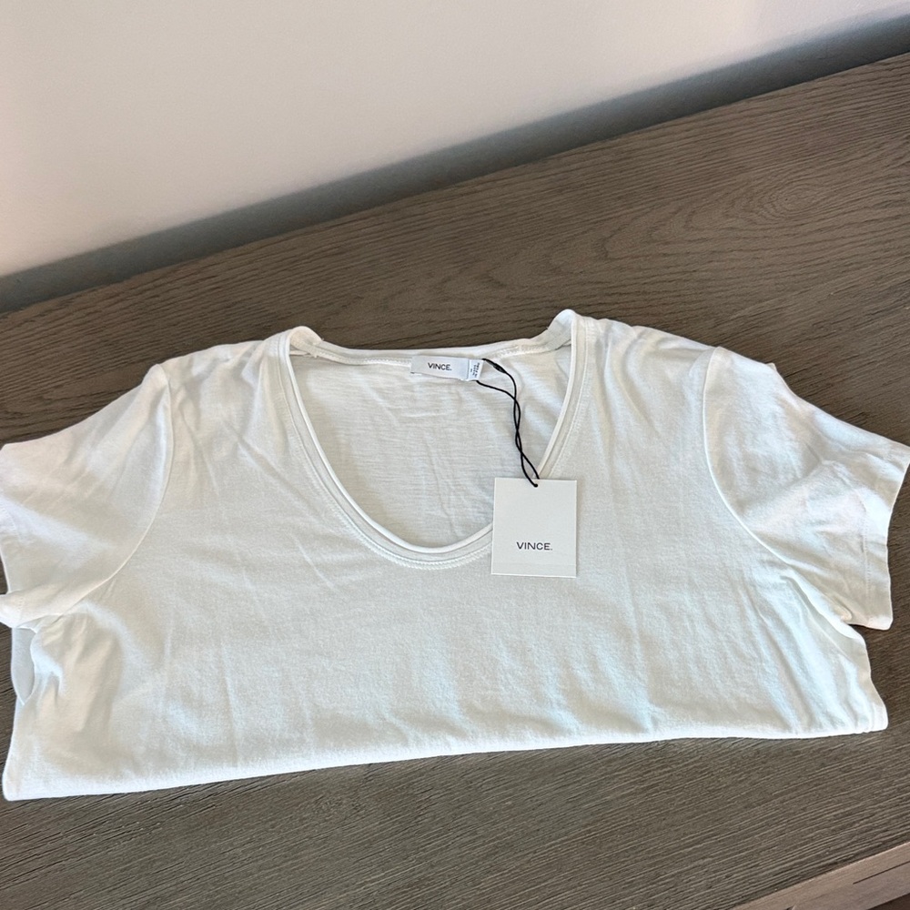 NWT Vince Pima cotton/modal white top